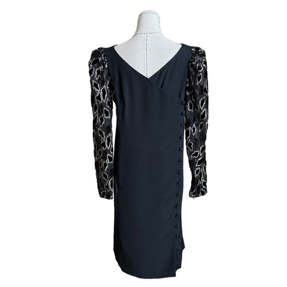 Vintage 60s Bergdorf Goodman Black & Gold Dress Classic Elegant Couture - Picture 6 of 14